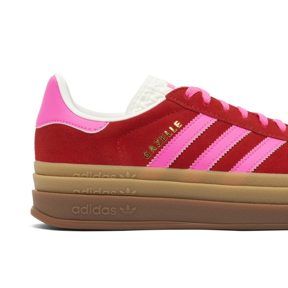 2024 ADIDAS GAZELLE BOLD COLLEGIATE RED LUCID PINK WOMENS - Picture 11 of 14